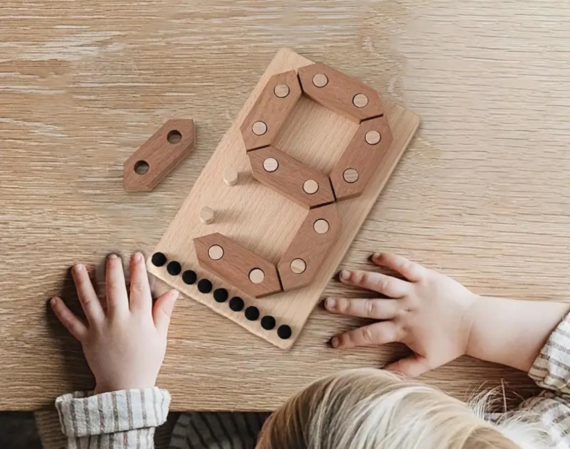 Jouet éducatif, apprendre les chiffres - jouet Montessori , chiffre en bois, jeu de puzzle