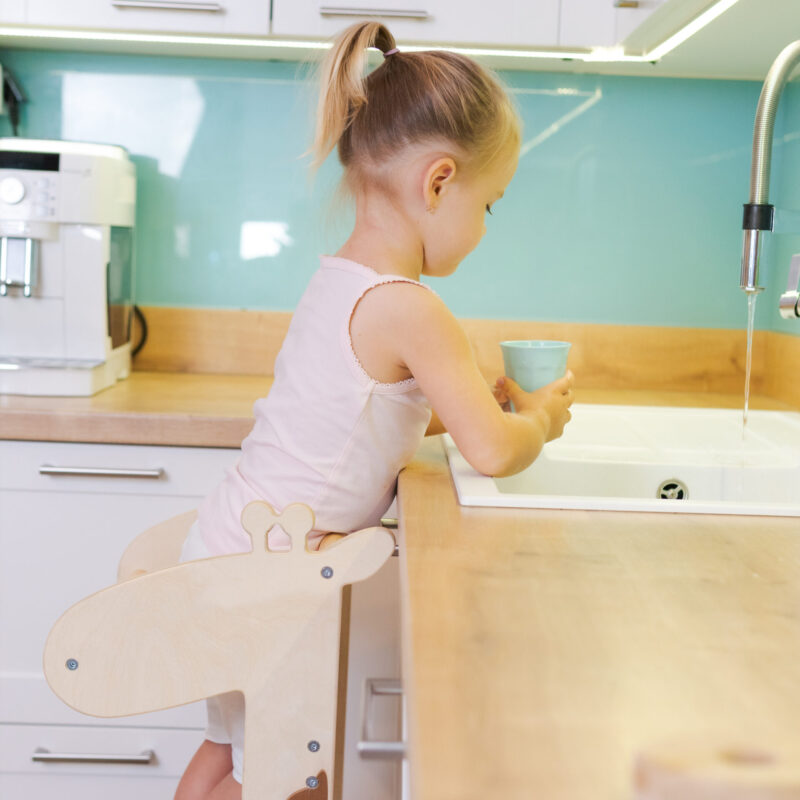 Tour d'apprentissage en bois Deer Tower inspirée de Montessori