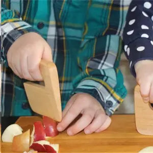 Ensemble de couteau et de planche à découper en bois pour enfants